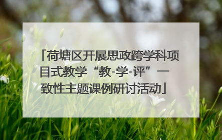 荷塘区开展思政跨学科项目式教学“教-学-评”一致性主题课例研讨活动